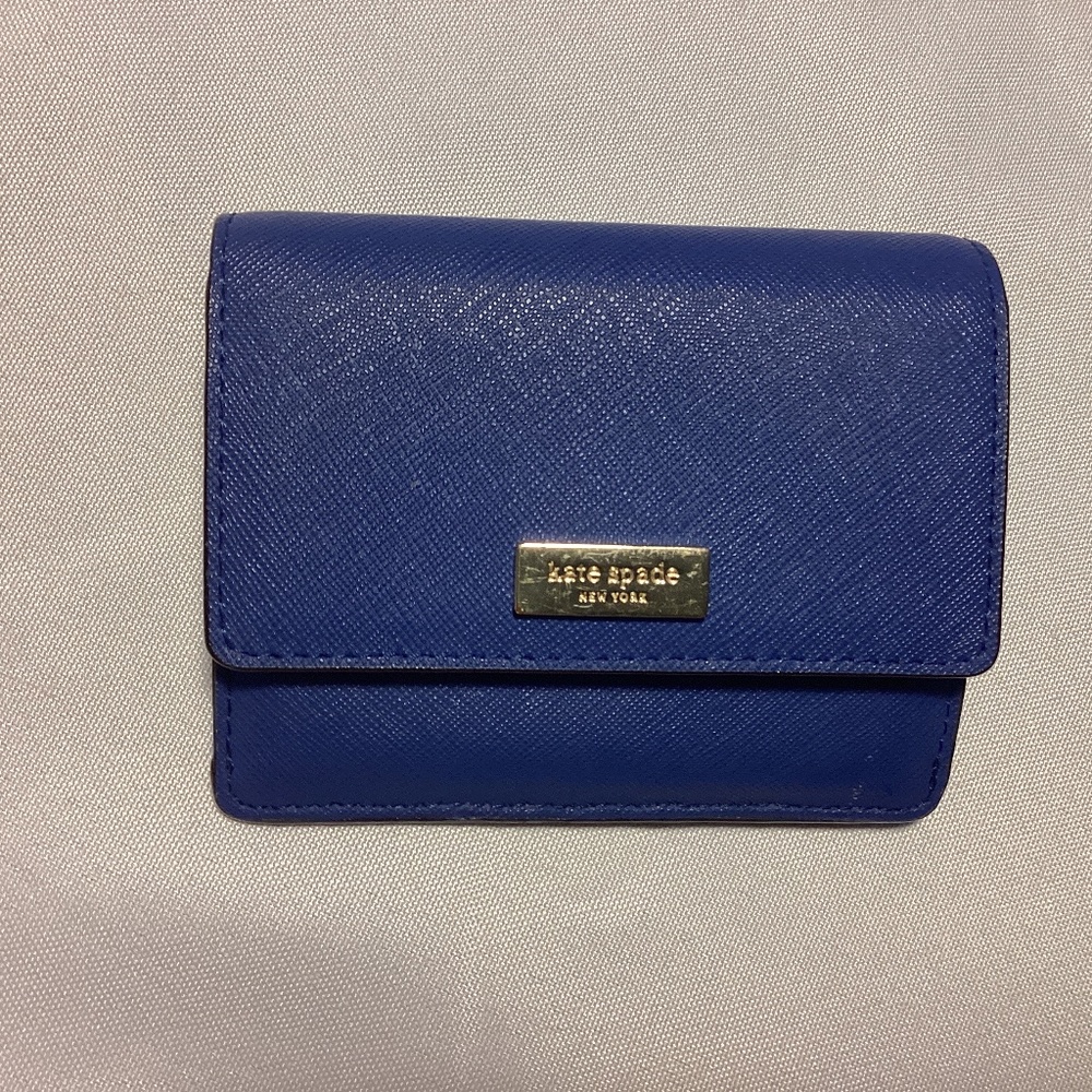 Kate spade New royal blue wallet leather storage luxury